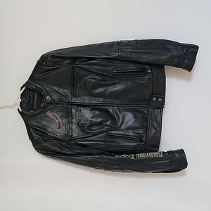 Harley Davidson leather Motorcycle jacket. Evangeline
